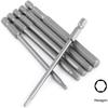 100mm 8pcs Hex Head Allen Wrench Drill Bits Set SAE Metric Allen Electric Hexagonal Bit Screwdriver Socket Bit Power Tool Parts
