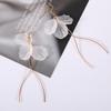 Hook Earrings Fashion Elegant Petal Shape Long Dangle Design Earrings for Women