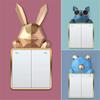 Modern Creative Stickers 3D Cartoon Wall Stickers Panel Art Home Decoration Light Switch Cover Light Switch Sticker Home Decor