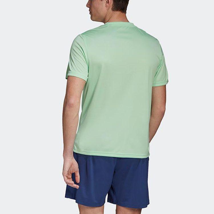 Adidas T Shirts Men's Green Crew Neck Moderate FT9734