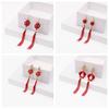 Lucky Lunar New Year Earrings Aesthetic Red Koi Dangle Earrings  Girls
