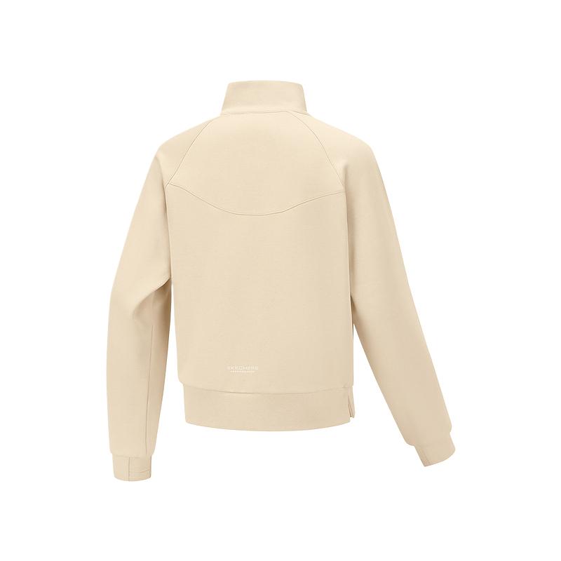 Skechers Skin-Friendly Half High Neck Long Sleeve Sweatshirt Women Tops P425W141-001J