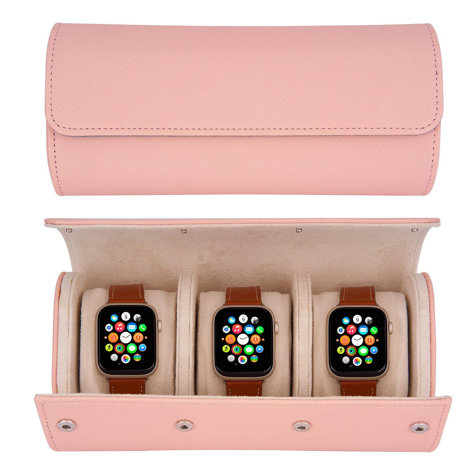 

Дорожный футляр для часов в рулоне для 3 часов, дорожный футляр для часов, кожаные футляры для часов, держатель для часов, подарочный футляр для хранения часов