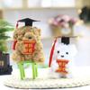Creative Bag Hanging Decoration Keychain Pendant Holding Card Doctor Bear Small Pendant Bear Doll Plush Toy