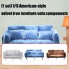 European Styles Velvet Sofa Furniture With Removable Cushion And Metal Frame for 1/6 Doll House Scene Display Accessories