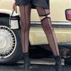 1Pcs Asymmetry Leggings Female Stockings Perspective Hollow Out Hottie Sexy Tights Girl Personality High Pantyhose