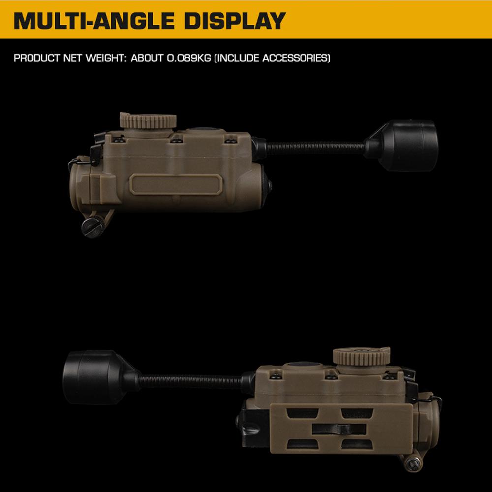 Sidewinder Helmleuchte Taktische Stroboskoplicht Rot/Grün/Blau/Weiß/IR Kopf IFF Licht Jagd Angeln Hilfs-LED-Taschenlampe