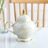Ceramic Gold Inlay Tea Pot and Cup Set Marbling Purple Drinkware Europe Ceramic Mug Sugar Bowl Creamer Afternoon Tea Coffeeware