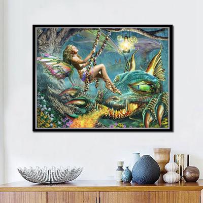 5D-Diamantgemälde zum Selbermachen, Tiergeist und Drache, Kreuzstich, Diamant-Mosaik, Heimgemälde, Kunsthandwerk