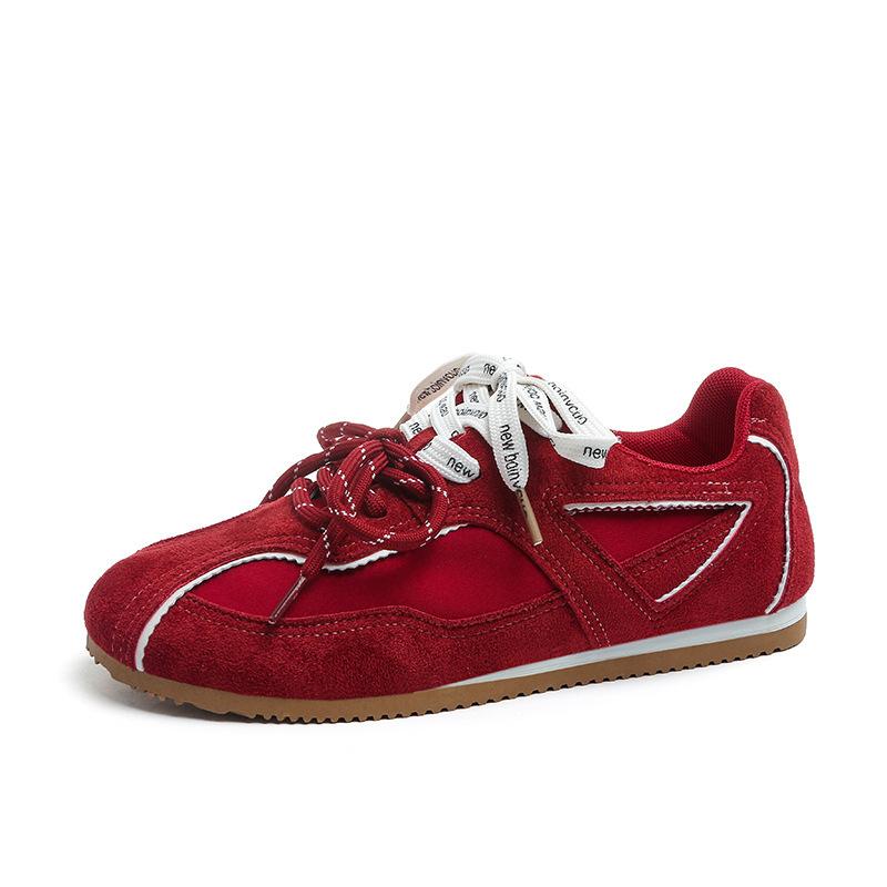 Autumn new thick-soled heightening women's retro casual sports shoes running shoes single shoes