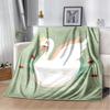HD Cartoon Cute Swan Cygnus Soft Plush Blanket,Flannel Blanket Throw Blanket for Living Room Bedroom Bed Sofa Kids Cover Gitt 3D