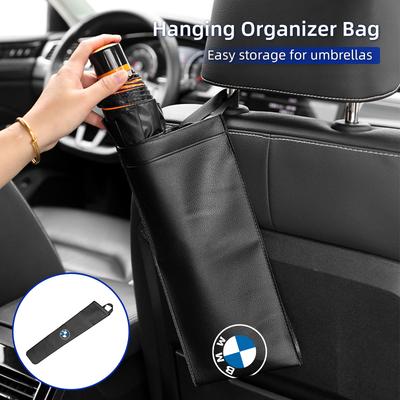 2025 Bolsa Impermeable para Guardar Paraguas de Coche Caliente Cubierta de Cuero PU Organizador Portavasos para Paraguas Para E46 E90 E60 F30 F10 E39 E36 F20