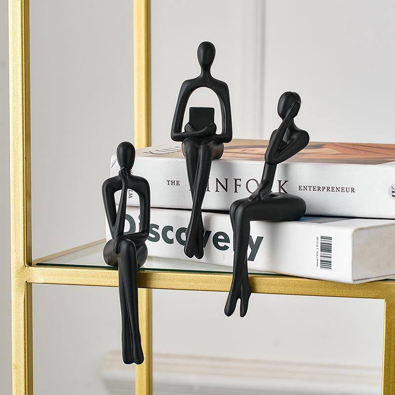 1Pc Desktop Special Character Ornament Home Living Room Wine Cabinet Office Abstract Scene Craft Decoration