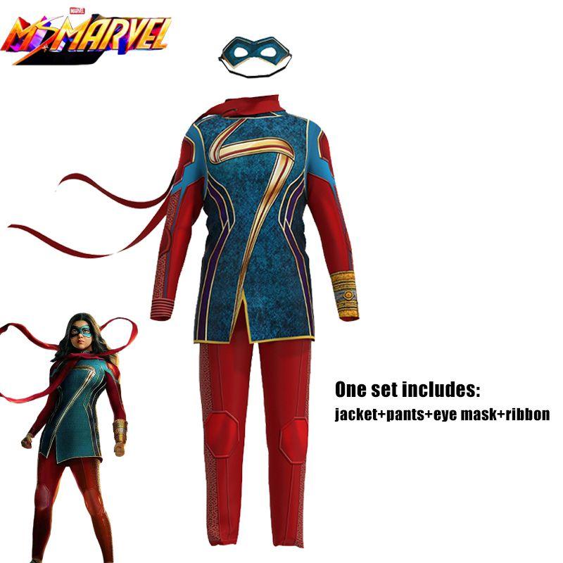 

Ms. Marvel Kamala Khan Role Play Costume For Kids And Adults Perfect For Halloween And Comic Con 180cm