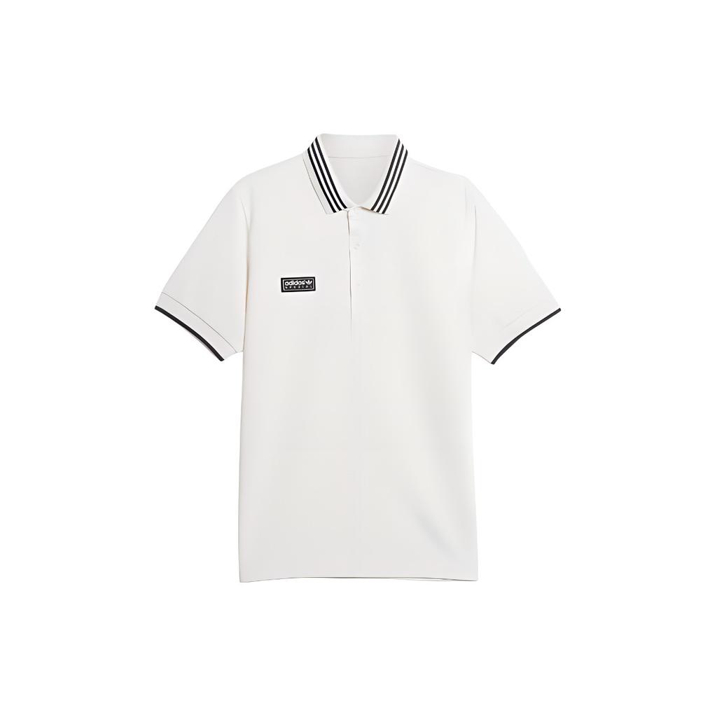 Adidas Short Sleeve Polo Shirt Chalk White Men Streetwear IM8919