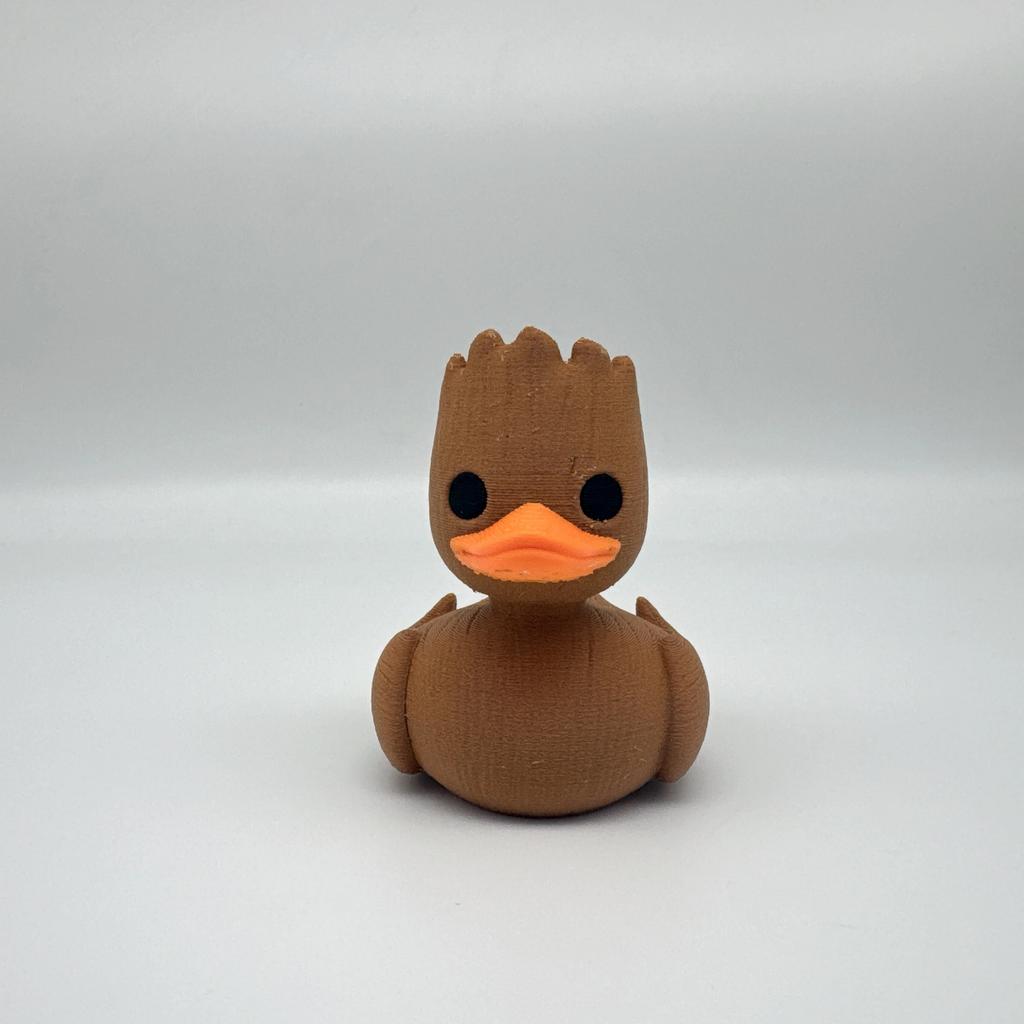 3D Printed Groot Duck Statue, Groot Theme Rubber Duck, Durable Plastic, Indoor/Outdoor Desktop Office Home Decor, Unique Design
