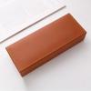 Luxury Pen Case Gift PU Leather Business Office Pen Holder Metal Ballpoint Pen Pencil Case Writing Stationery Supplies