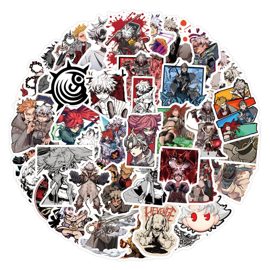 60PCS Cartoon Abyss War Ghost Stickers for Journals, Water Bottles, and Computers - Waterproof Stationery Decoration.
