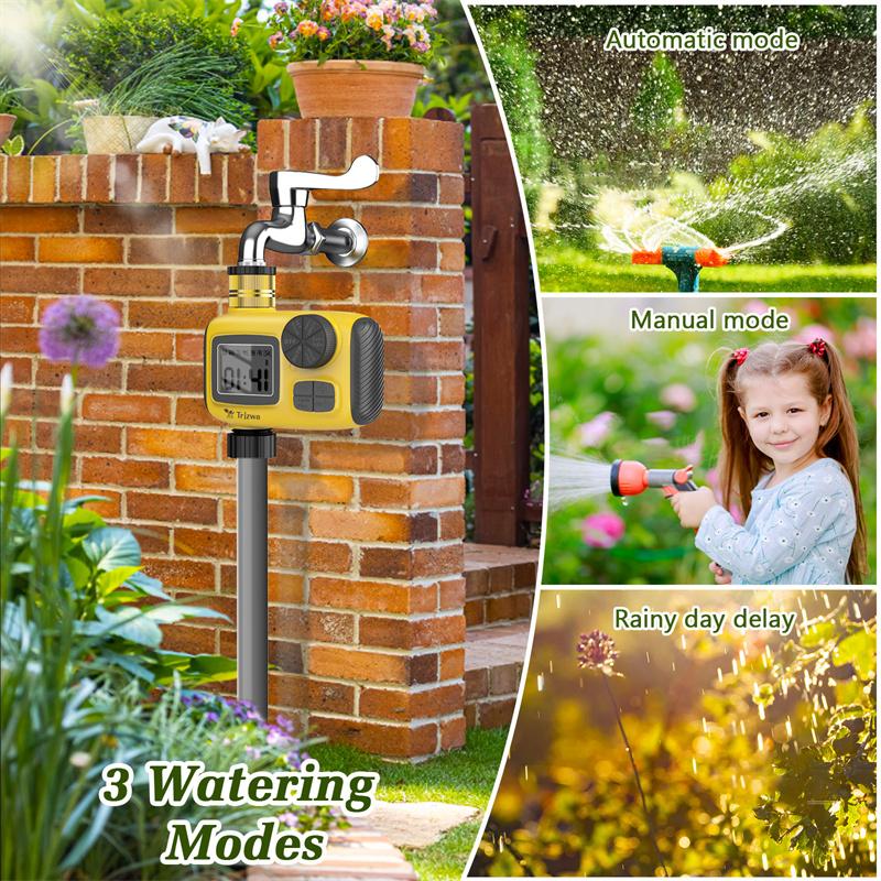 Gardening Timer Watering Device, Garden Balcony Rain Sensor Control Smart Irrigation System Controller for Garden Outdoor