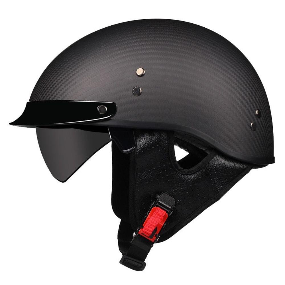 Motorcycle Helmet Carbon Fibre Moto Helmet Retro Half Helmet ECE DOT Approved Capacete De Moto Cycling Motorcycle Equipments
