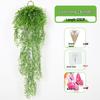 Wall-Mounted Artificial Hanging Vines with Spider Plant in Basket for Living Room Decor