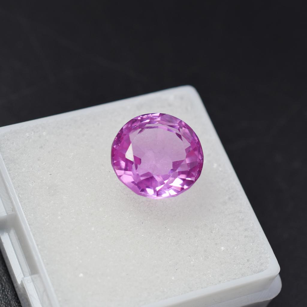 Extremely Rare Pink Sapphire Round Cut 6.55 Ct NATURAL CERTIFIED Loose Gemstone ay-598-h