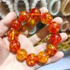 Second Generation Honeycomb Amber Flower Bracelet for Men and Women