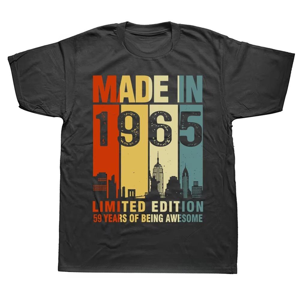 Hergestellt 1965 Limitierte Edition T-Shirt Baumwolle Atmungsaktiv Lässig 58 Jahre Awesome 58. Vater T-Shirt Klassische Oberteile Tees Männer