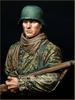 Young Miniatures 1/10 Scale WWII German Waffen-SS Young Infantryman with Rifle Bust Resin Kit YM18101 (Person)