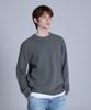 BASIC HOUSE Cable Round Neck Knit Melange Grey Lykt7101