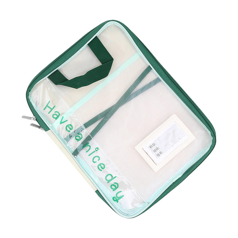 1PC Homework & College Papers Storage Pouch for Books Documents DIY Arts and Crafts Scrapbook Paper Transparent Zipper Document File Pouch