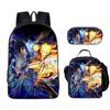 Naruto NARUTO Student School Bag 3D Digital Cartoon Printed School Bag Grade 3-6 Backpack