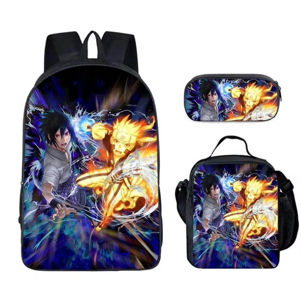 Naruto NARUTO Student School Bag 3D Digital Cartoon Printed School Bag Grade 3-6 Backpack
