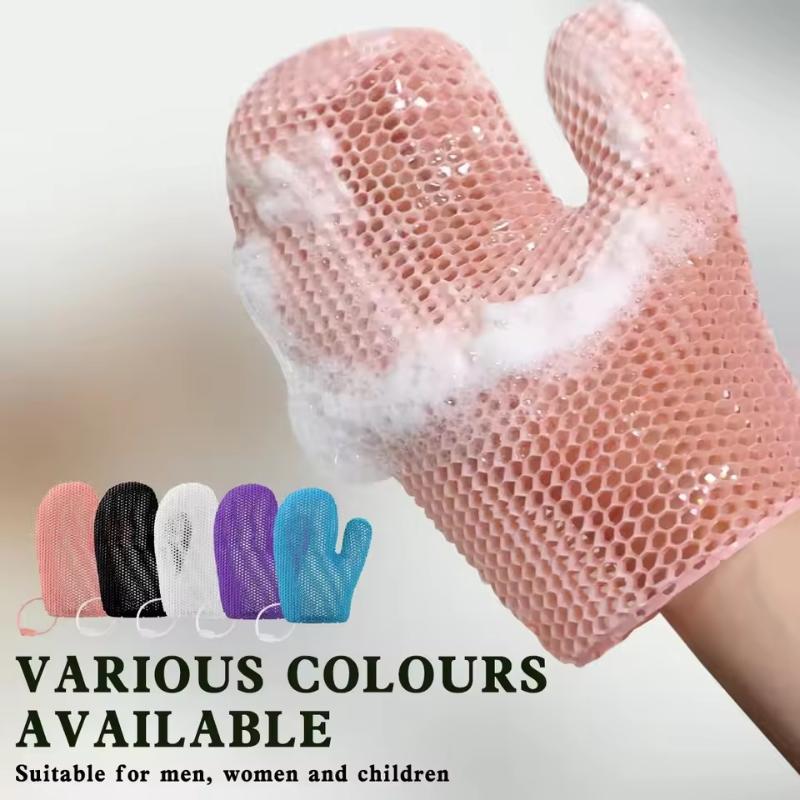 New Honeycomb Tpu Exfoliating Shower Glove - Quick-Drying Body Scrubber Sponge For Bathroom