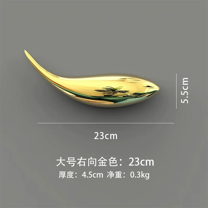 Creative Wall Decoration Restaurant Bedroom Background Golden Fish Decorative Pendant Wall Decoration Stereoscopic Wall Hanging