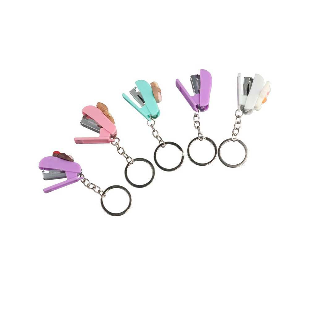 

Student Macaron Color Mini Stapler Keychain Stapler Key Chain Stapler Pendant Stapler Key Ring purple girl