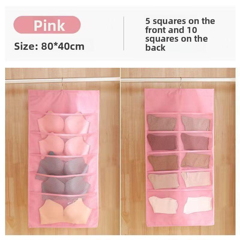 1pc  Double-sided Underwear Storage Bag, Hanging Underwear and Underpants Storage Bag, Compartments for Household Use