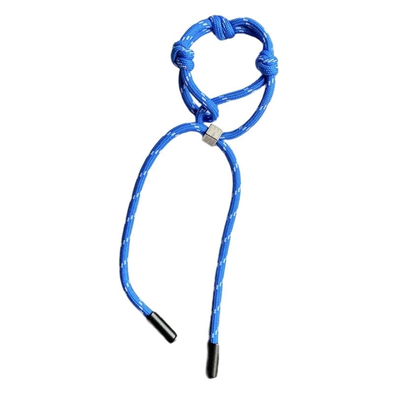Trendy Nylon Rope Woven Bracelet for Couple Stylish Adjustable Length Wristchain Fashionable Accessory for Parties