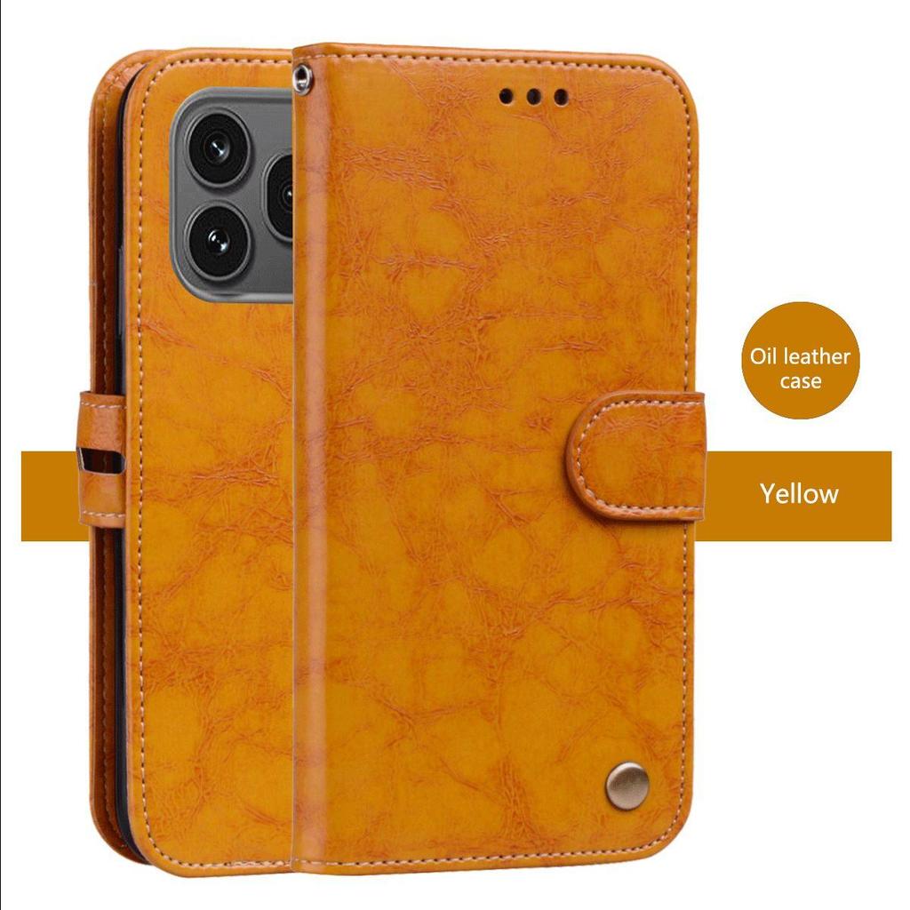 Vintage Crazy Horse Texture PU Leather Flip Wallet Phone Case for HONOR 600 Pro Card Holder Kickstand Shockproof Protective Cover