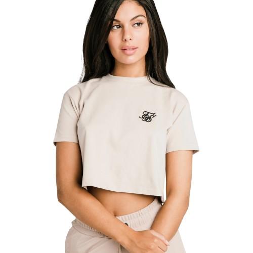 SikSilk Womens/Ladies Essentials Retro Boxy Crop T-Shirt