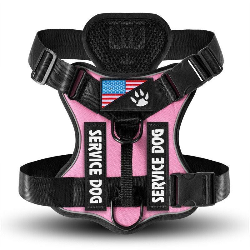 Dog Harness With Reflective Nylon Material And Adjustable Fit For Training And Walks