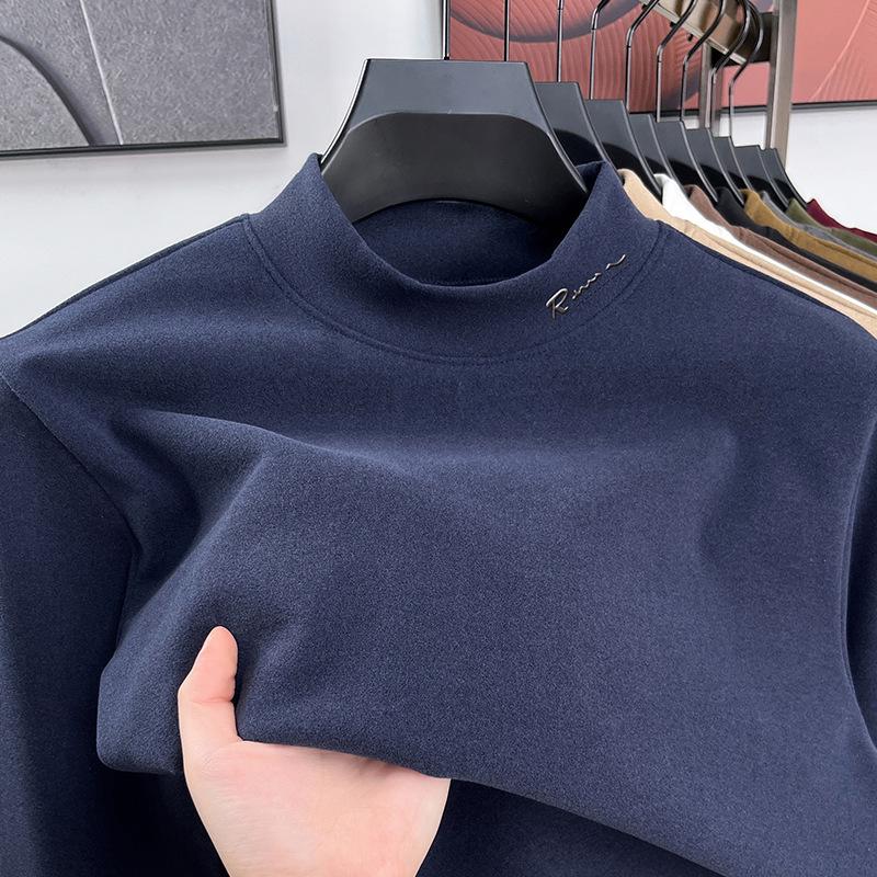 Men's Thermal Half-High Collar Thick Hoodie
