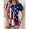 Fashionable Women's V-neck Casual Short Sleeved T-shirt,Rretro Sports Style Casual Sportswear