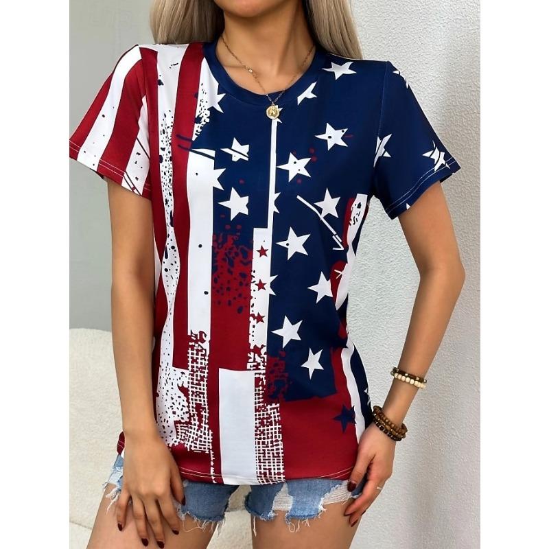 Fashionable Women's V-neck Casual Short Sleeved T-shirt,Rretro Sports Style Casual Sportswear