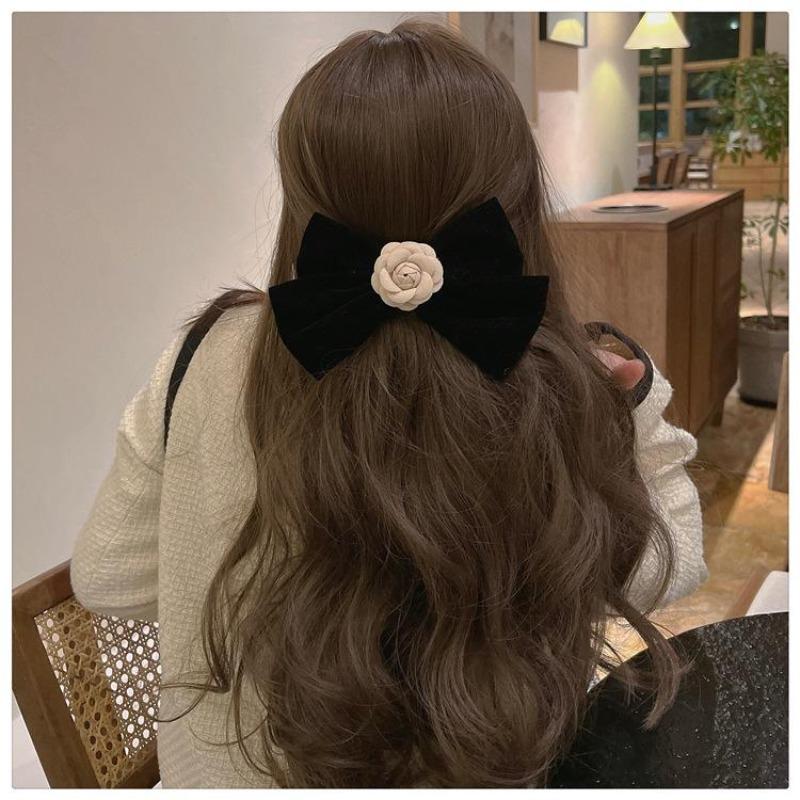 1 Stück Neue Koreanische Mode Bogen Haarnadel Einfarbig Elegante Haarspangen Kopfbedeckung Mädchen Kinder Haarschmuck