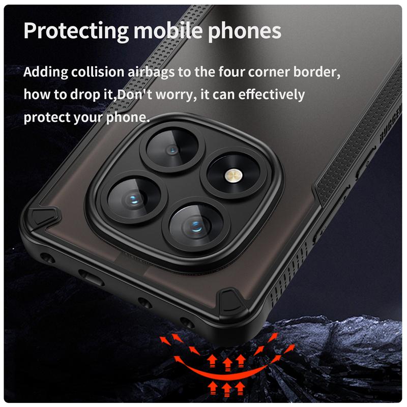 Hybrid Rugged Protective Cover For Xiaomi Redmi Note 14 Pro 5G Note 14 Pro+ Plus Case Shockproof Coque Fundas Capa