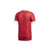 Adidas Logo Print V-Neck Short Sleeve T-Shirt Men Tops Red GQ1193