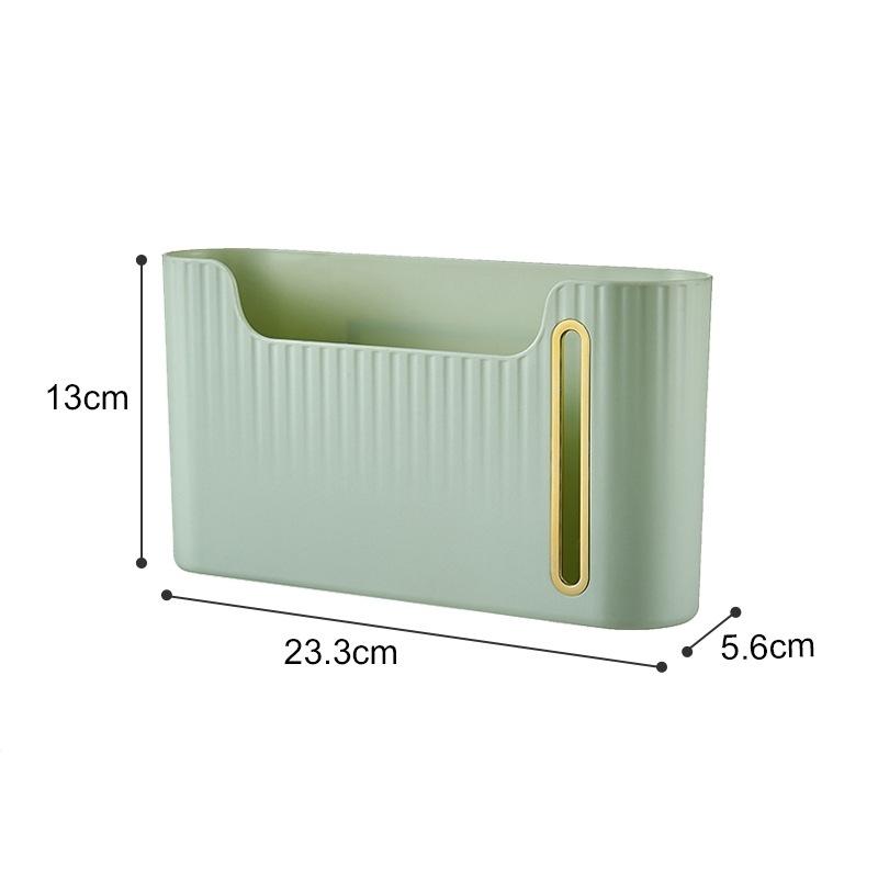 Kitchen Garbage Bag Storage Tool, Household Large Capacity Non Perforated Wall Hanging, Withdrawable Creative Plastic Bag Storage Box