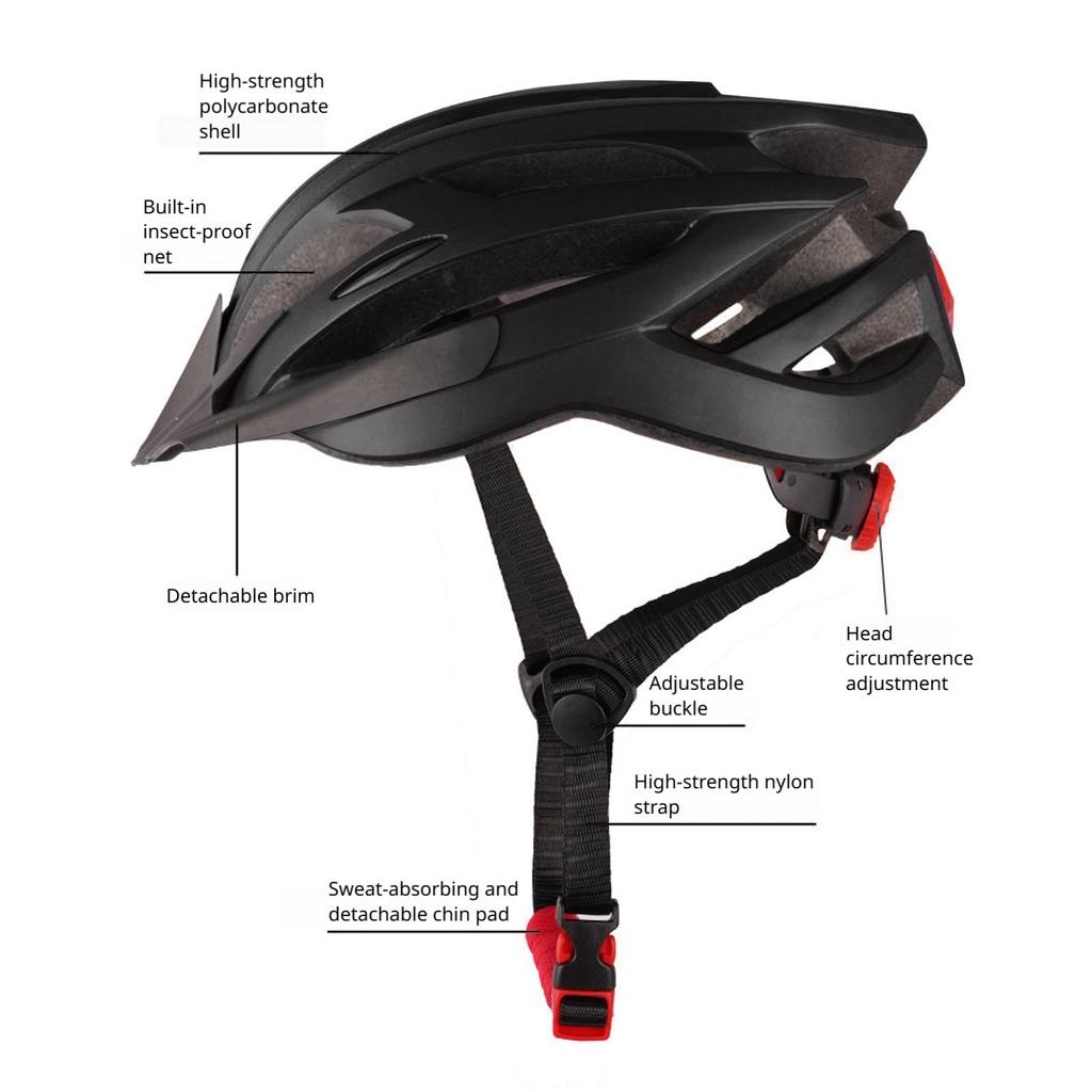 Adult Bike Helmet Lightweight Ventilated Cycling Helmet with Adjustable Fit and Impact Protection for Road and Mountain Biking