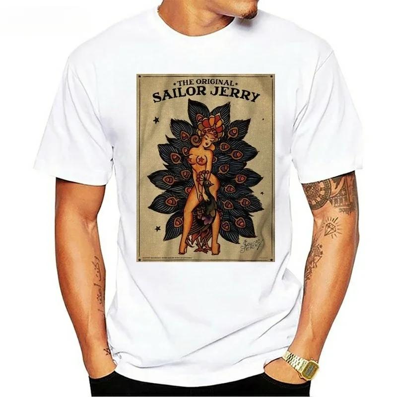 Rum Inspired Sailor Jerry Rum Tattoo Lady Peacock Tshirt T Shirt Mens Kids 2024 Printed Tee Shirt